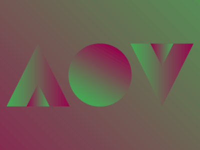 Aov Logo 2 colours design geometric gradient identity illustrator logo shapes type