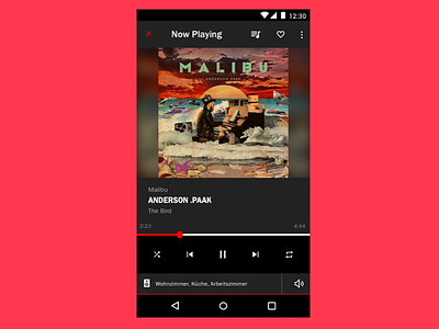 Material Music Player - Now Playing app material music player