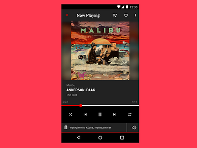 Material Music Player - Now Playing