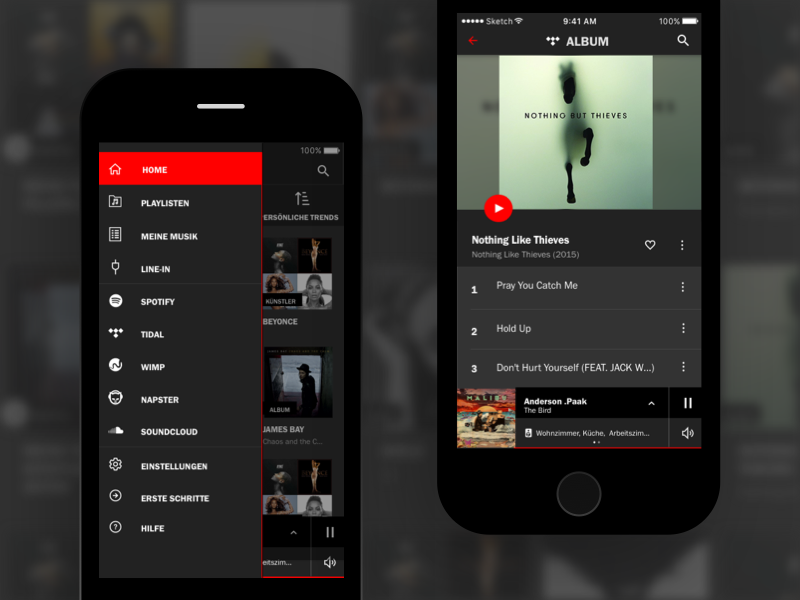 Music Player - Menu with Icons and album view by anida.design on Dribbble