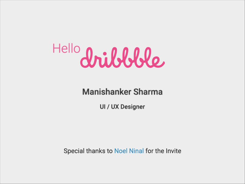 Hello Dribble debut designer dribbble for hello invite thanks