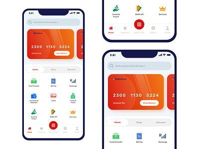 ICICI imobile Banking App - UI Redesign bankingapp creditcard dashboard design experience finance app finance business icici minimalist redesign ui ux