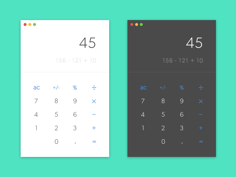 Calculator by Martin Blanquer on Dribbble