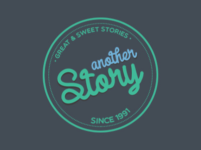 Another Story circle fonts logo stories story typo