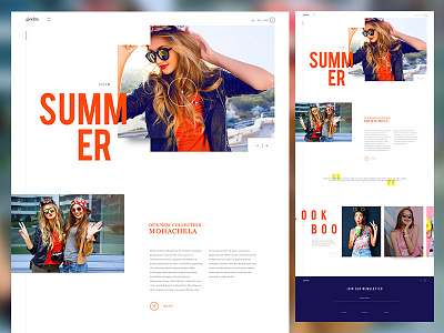 Summer - experimental project color interface landing page summer ui web webdesign website