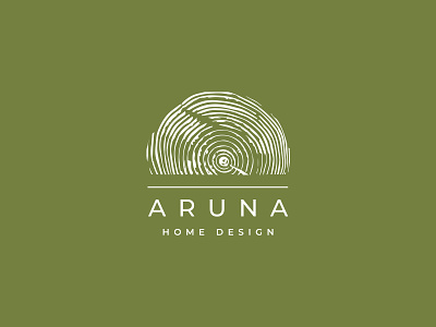 Aruna Home Design art clean furniture furniturelogo home lineart logo logotype minimalist logo minimalistic organic thailand wood