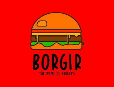 Borgir Logo, Food for the memes 2d logo design graphic design illustration logo