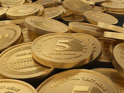 Gold and silver Coins Mockups 3d branding chip coins easy gold graphic design illustration logo mock up mockup money relistic silver