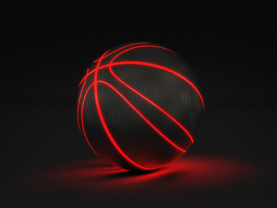 Basketball 3d 3d ball ball basketball black ball game glow glowing glowing ball red sport sports