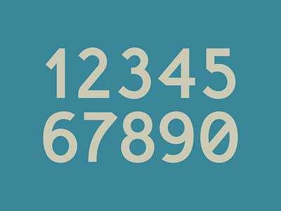 Limited Print Numerals 1 10 bespoke type custom numbers custom type limted edition numerals numeral design