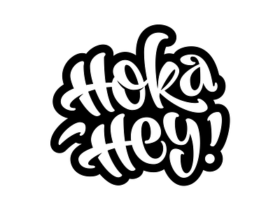 Hoka-Hey! Logo Design bespoke type custom type font design handmade letters logo design type design typography