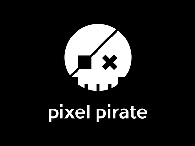 Pixel Pirate Logo Lockup branding custom type font design logo logo design