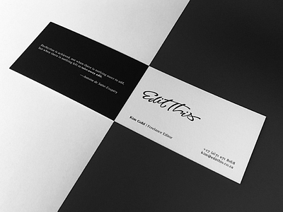 Edit This Business Card Design (Finally!) branding business card custom type font design logotype type design typography