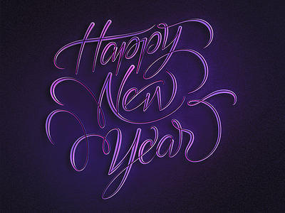 Happy New Year | 2018 2018 custom type design happy new year lettering type design typography