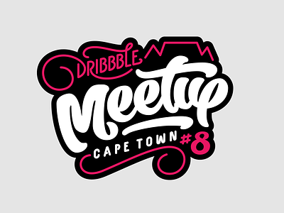 Dribbble Meetup Badge Design branding custom type font design logo logotype type design typography