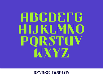 REVOKE DISPLAY branding custom type font design logo logo design logotype type design typography