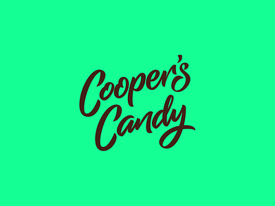 Cooper's Candy Logotype branding custom type font font design lettering logo logo design logotype type design typography