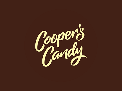 Cooper's Candy Logotype bespoke branding custom type font font design letter design lettering logo logo design logotype script type design typography