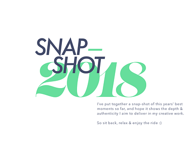 Snap-Shot 2018: