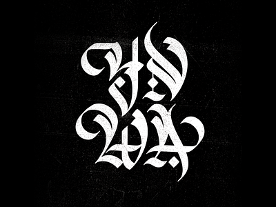 YNWA bespoke calligraphy custom lettering custom type font design letter design lettering type design typography ynwa