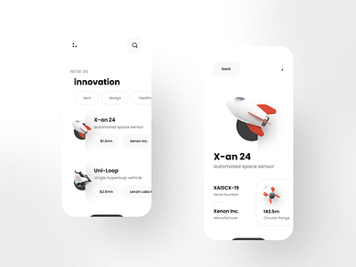 Explore in Innovation | Minimal App UI Concept