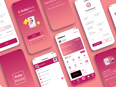 Ruby Mobile - Mobile Banking App app branding design graphic design logo ui ux