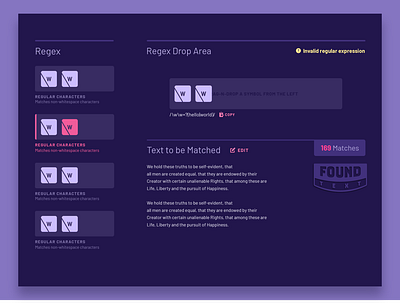 Found Text v2 Redesign drag n drop hackathon logo design redesign regex ui design