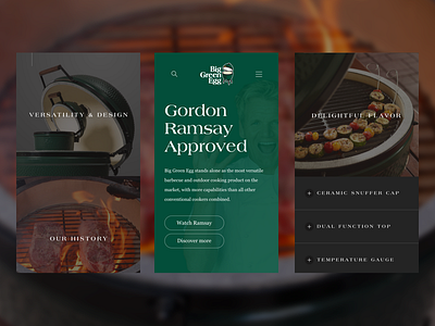 Big Green Egg Mobile cooking fire green grill homepage minimal mobile oven responsive