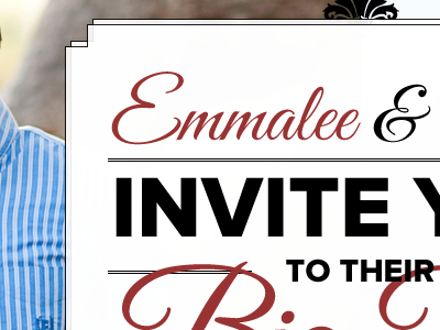 Wedding Website black red script typography wedding