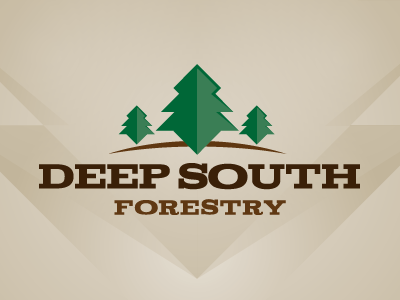 Deep South Forestry Logo acknowledgement brown green logo slab serif south tree