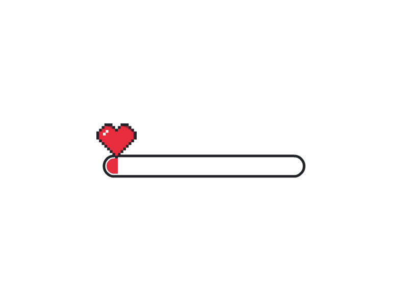 Loading Heart animation bar heart loading preloader