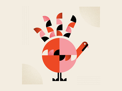 Geometric Gobble color design hand illustration illustrator shapes texture thanksgiving turkey vector