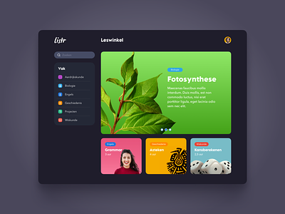 Listr - Educational Content Store application design education interface mockup school store ui webshop