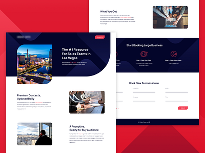 Las Vegas Landing Page blue and pink blue website business website contact us contact us form hero area icons area landing page las vegas ui ux design web website