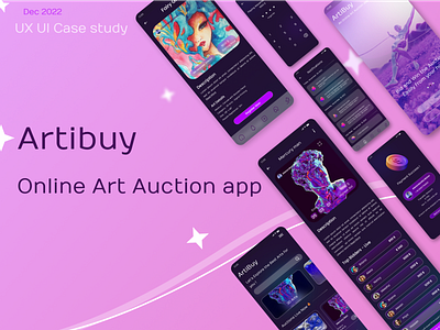 Online Art Auction App design -Figma art auction app auction app design design figma uxui uxui design