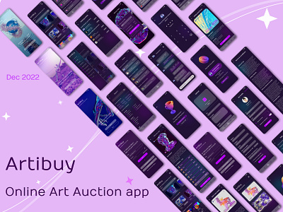 Online Art Auction app Designs - Figma art auction app auction app design behance design dribble figma responsive design ui ux uxui design