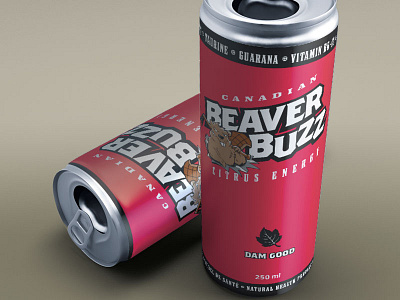 Beaver Buzz Brand & Packaging beverage branding energy drink packaging