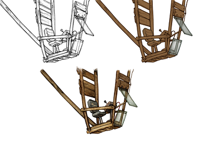 Process of crane ✍🏻 cintiq conceptart gamedesign gaming hamsterthief illustration indiedev indiegame sketch sketchbook sketching wacom