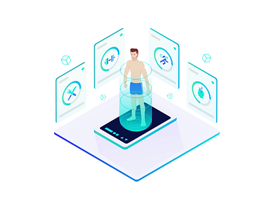 lifestyle assessment design illustration interface isometric mobile technology ui ux