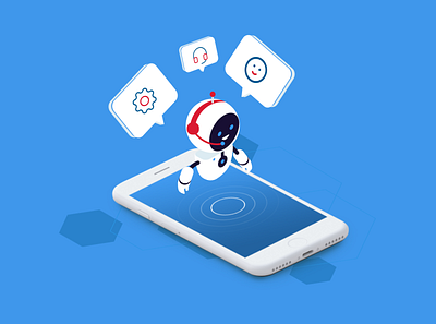 Aquto robot - chatbot graphic design illustration technology ui ux