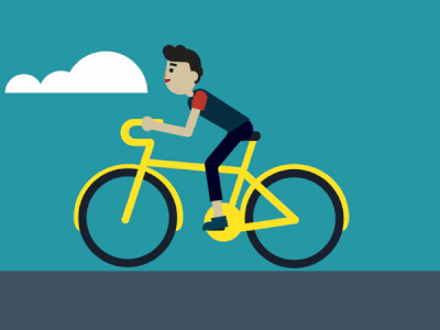 Yellow Bike motion graphics design gif illustration motion