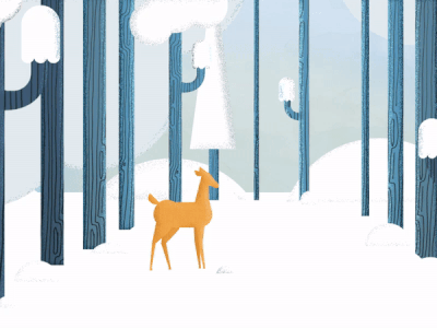 Where's Spring? animation deer forest motion graphics winter