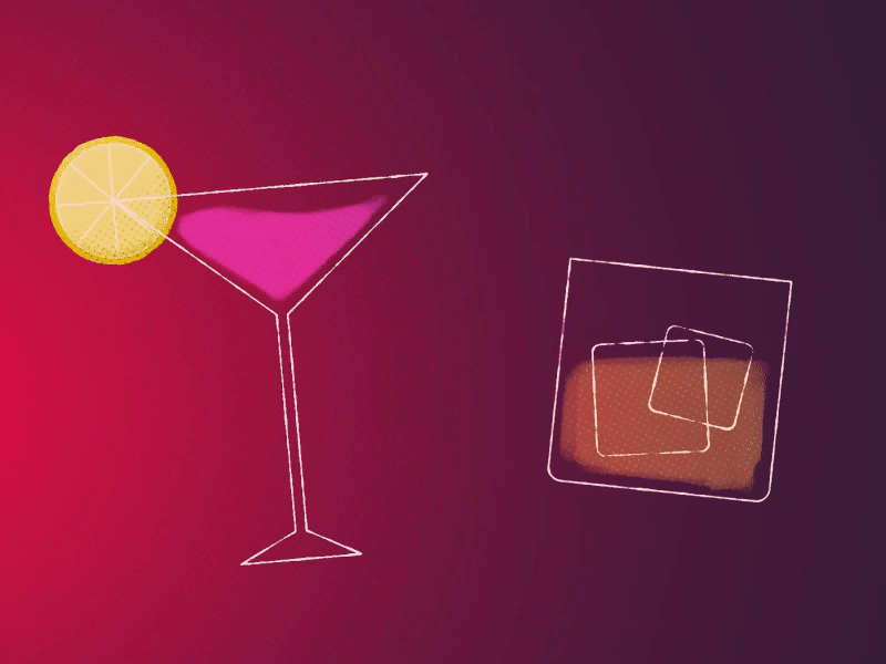 Cheers! animation cocktails drinks illustration motion graphics