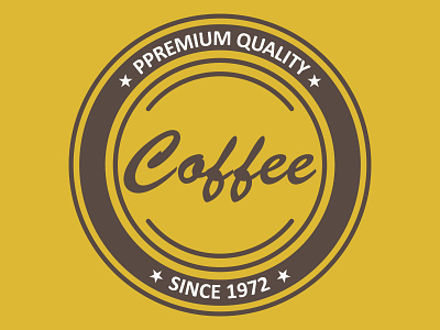 PREMIUM QUALITY COFFEE LOGO branding circle logo circle type logo design elegant logo design eye catchy logo graphic design illustration logo