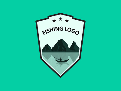 FISHING LOGO branding circle logo circle type logo design elegant logo design eye catchy logo graphic design illustration logo