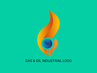 GAS & OIL INDUSTRIAL LOGO branding circle logo circle type logo design elegant logo design eye catchy logo gas oil graphic design illustration industries logo industry logo