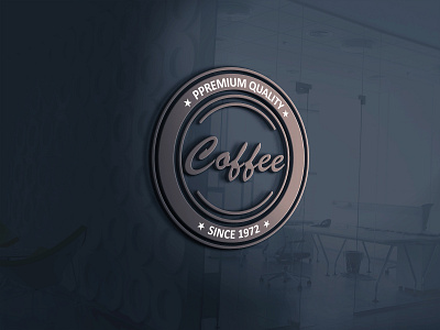 MOCKUP PRIMIUM QUALITY COFFEE branding circle logo circle type logo design elegant logo design eye catchy logo graphic design illustration logo