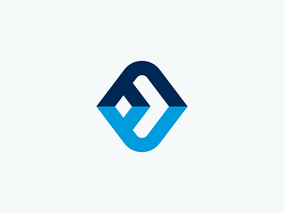 New logo for financial investment firm advisors arrow blue branding financial identity logo reflection vector