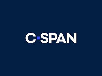 C-SPAN logo blue branding cable design identity logo logotype politics television