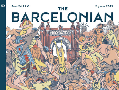 The Barcelonian mag. cover artwork barcelona comic design diseño grafico draw graphic design illustration illustrator ilustracion issue magazine